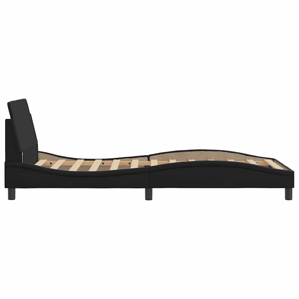 Bettgestell "Dover" Schwarz 80x200 cm Kunstleder