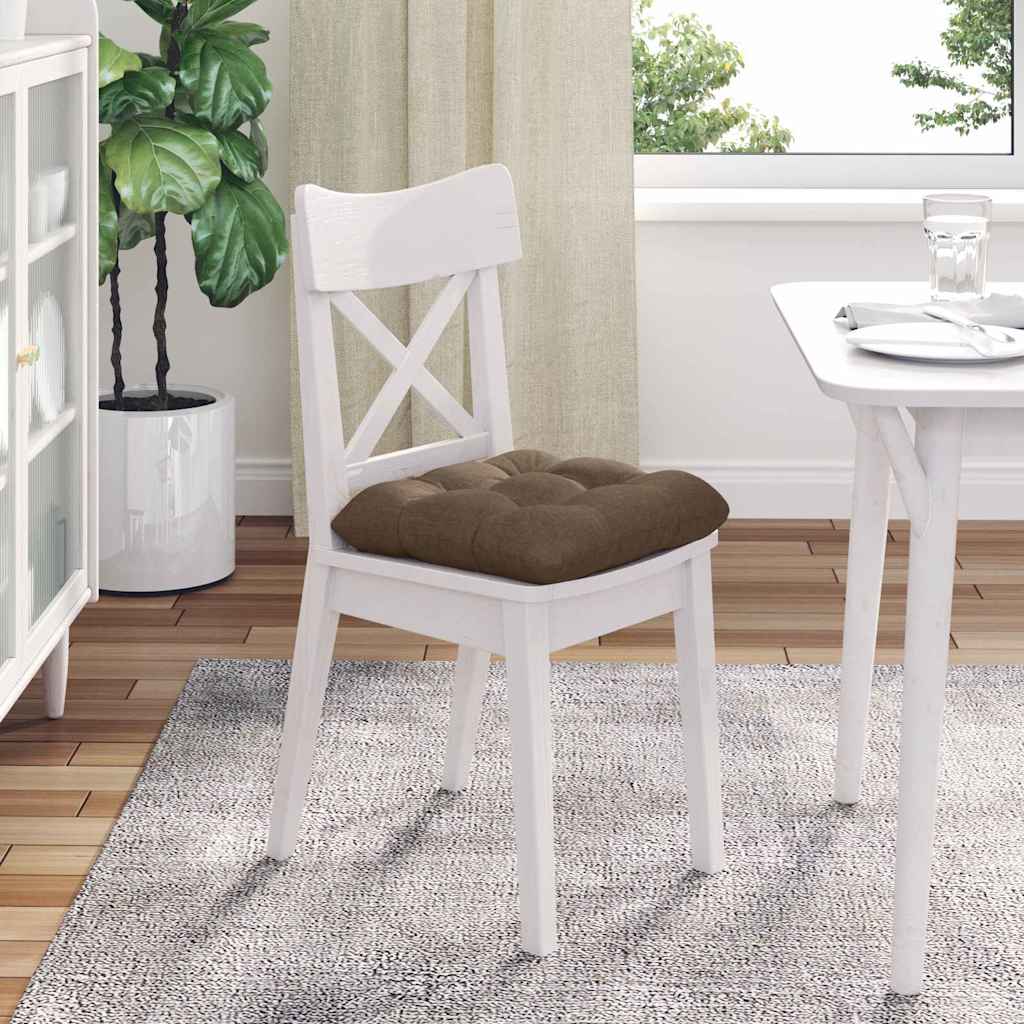 Sitzkissen 4 pcs Hellgrau 40 x 40 x 12 cm Stoff