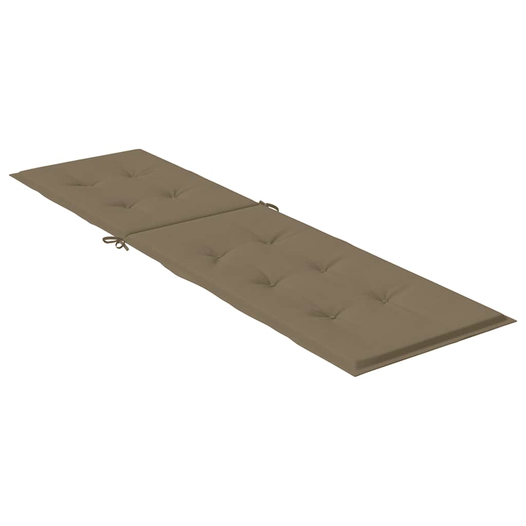 Liegestuhl-Auflage Melange Hellgrau (75+105) x 50 x 4 cm Stoff