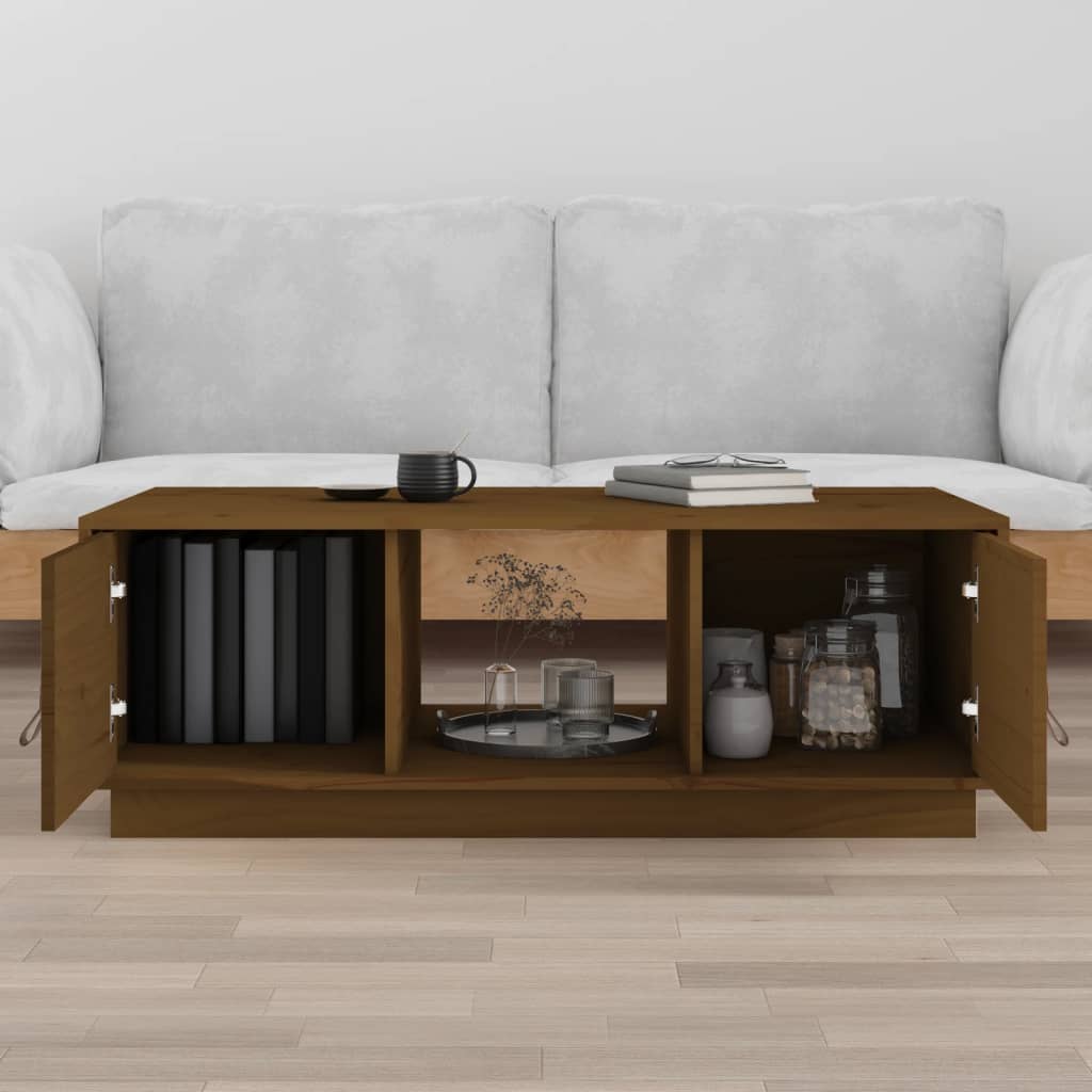 Couchtisch 100x50x35 cm Massivholz Kiefer