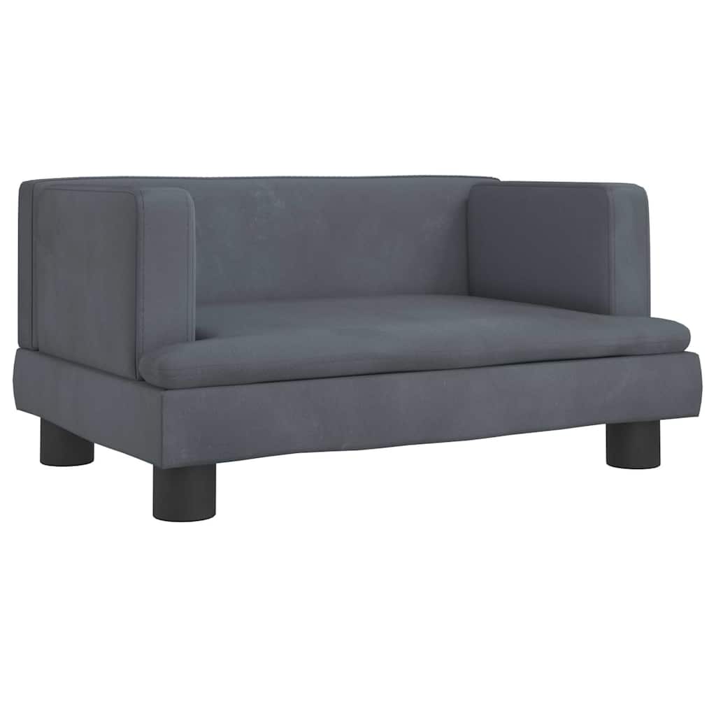 Kindersofa Blau 80x45x30 cm Samt
