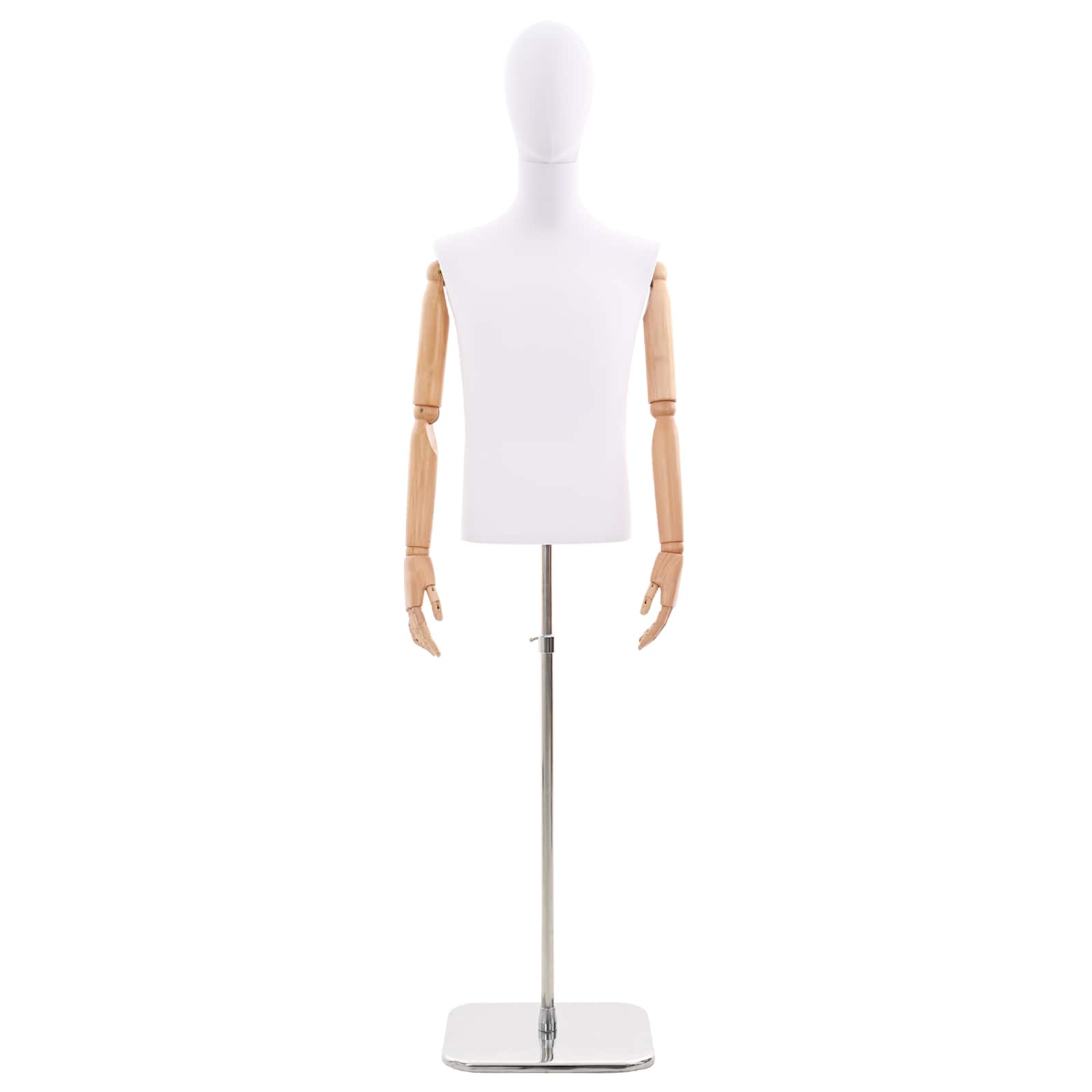 Verstellbare Mannequin 165-213 cm mit Fuß Weiblich PP Weiß
