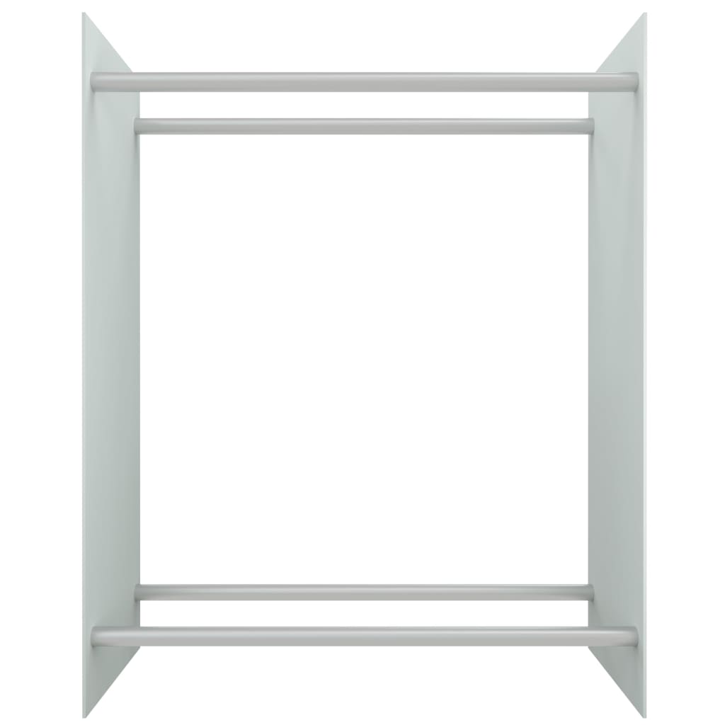 Brennholzregal Schwarz 40x35x100 cm Hartglas