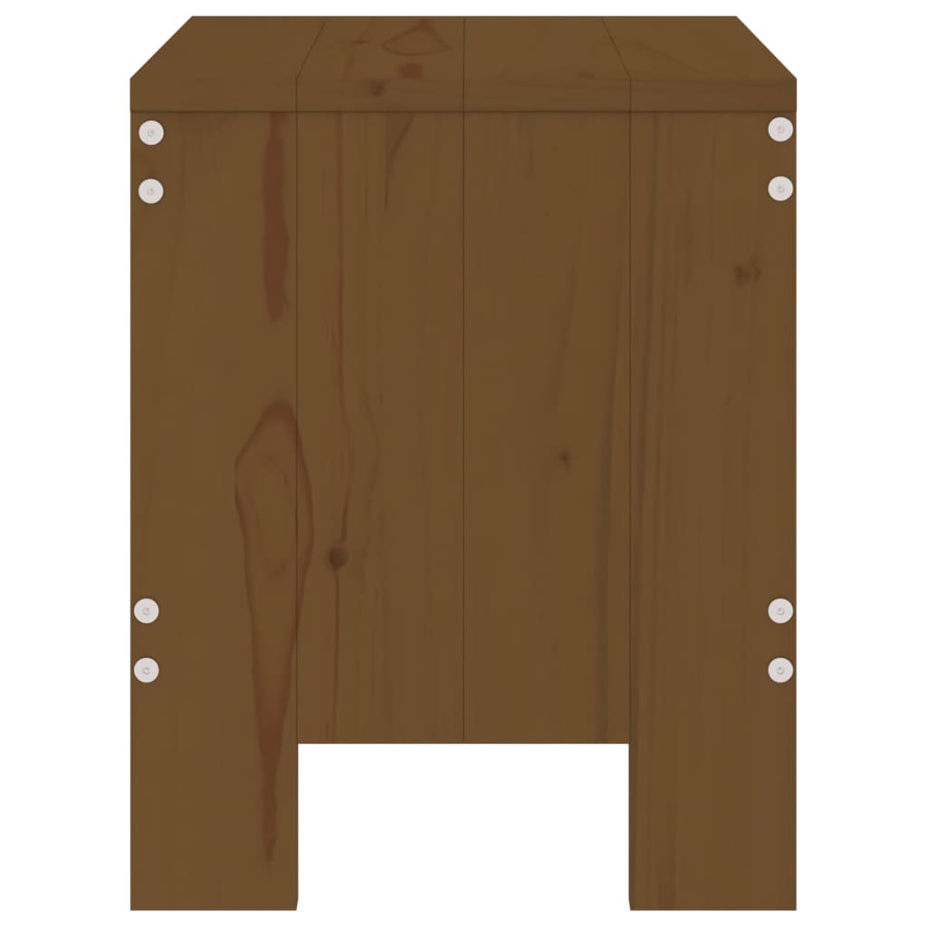 Gartenhocker 2 Stk. Weiß 40x36x45 cm Massivholz Kiefer