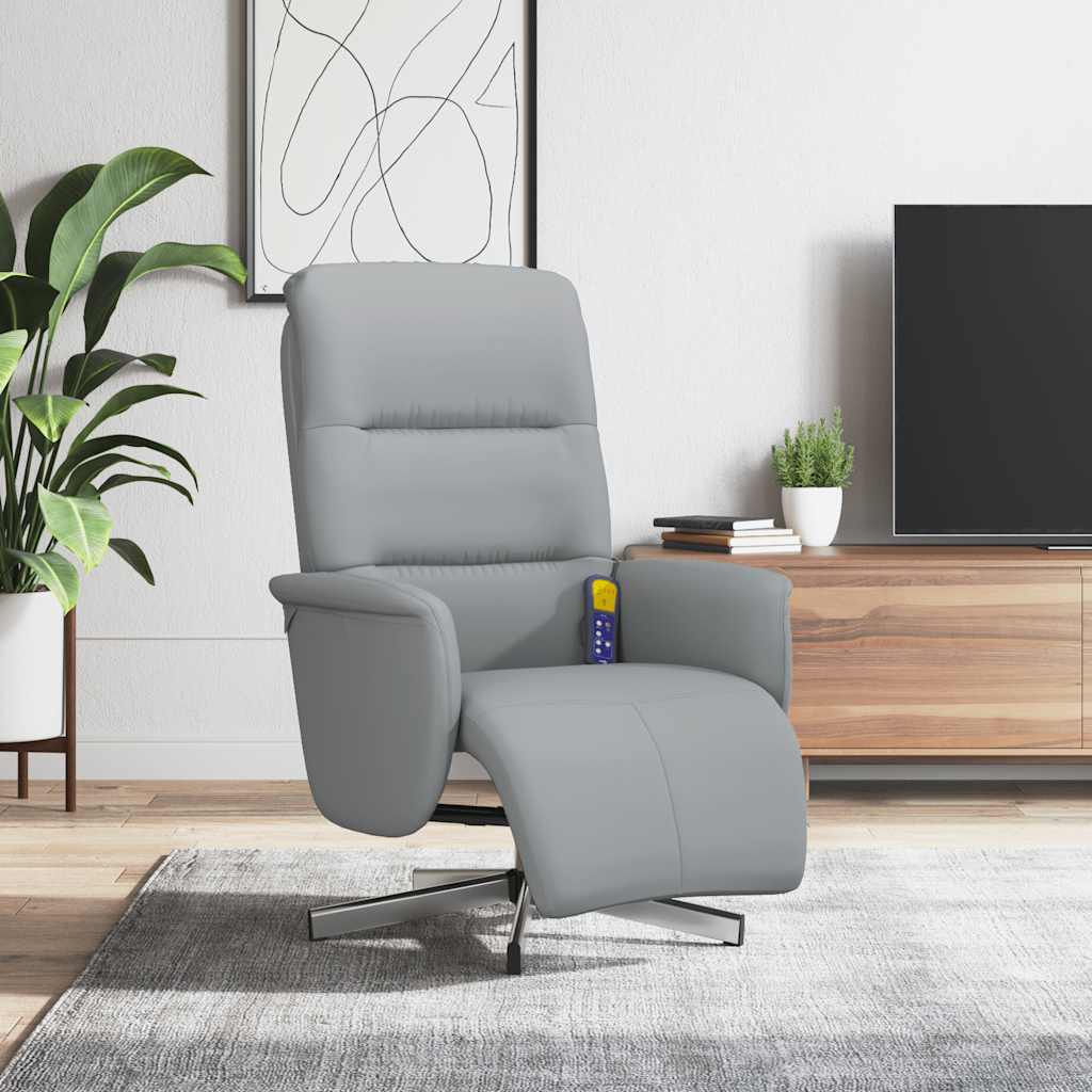Massagesessel mit Fußteil Braun Stoff
