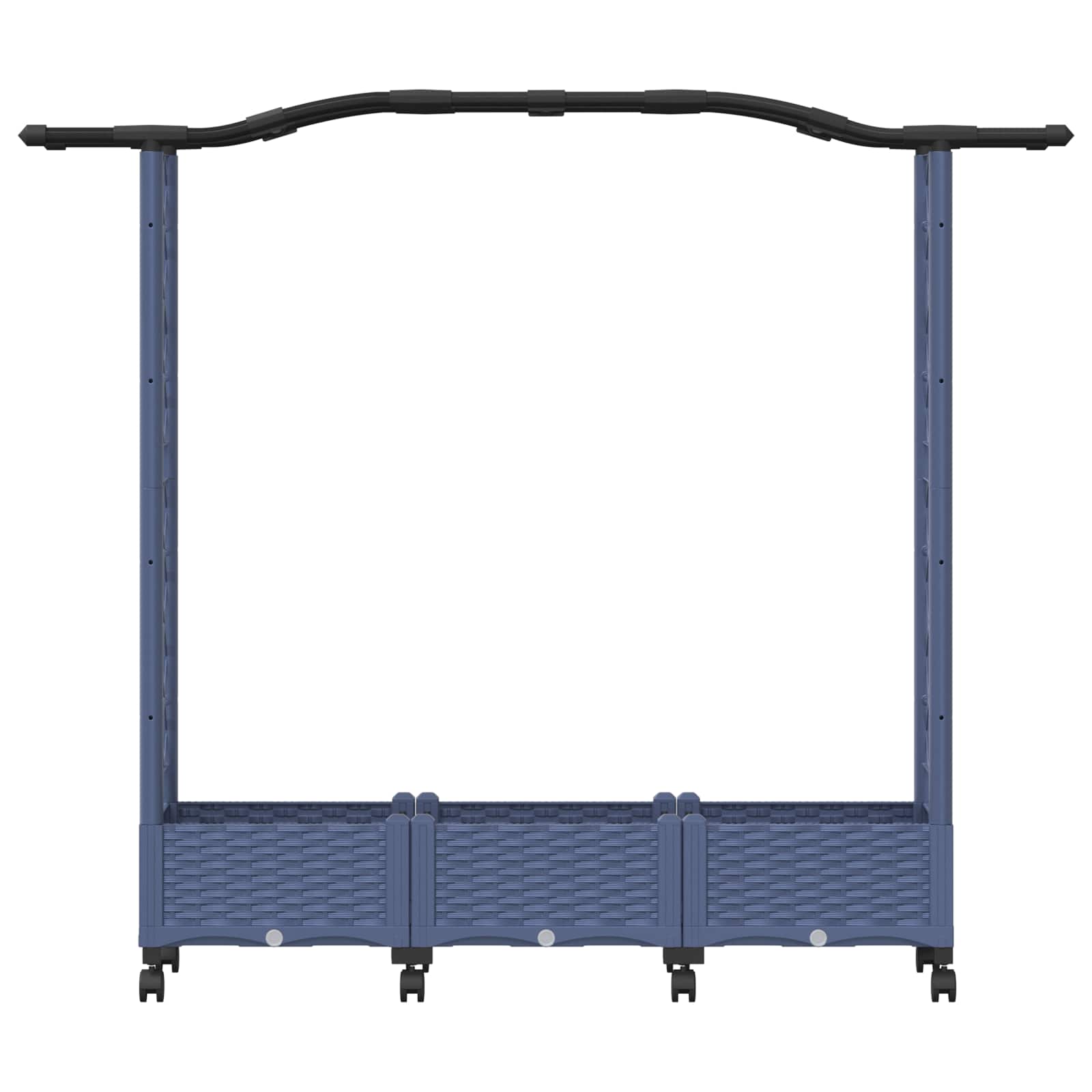 Hochbeet mit Rankgitter und Dach Braun 124 x 40 x 123 cm PP