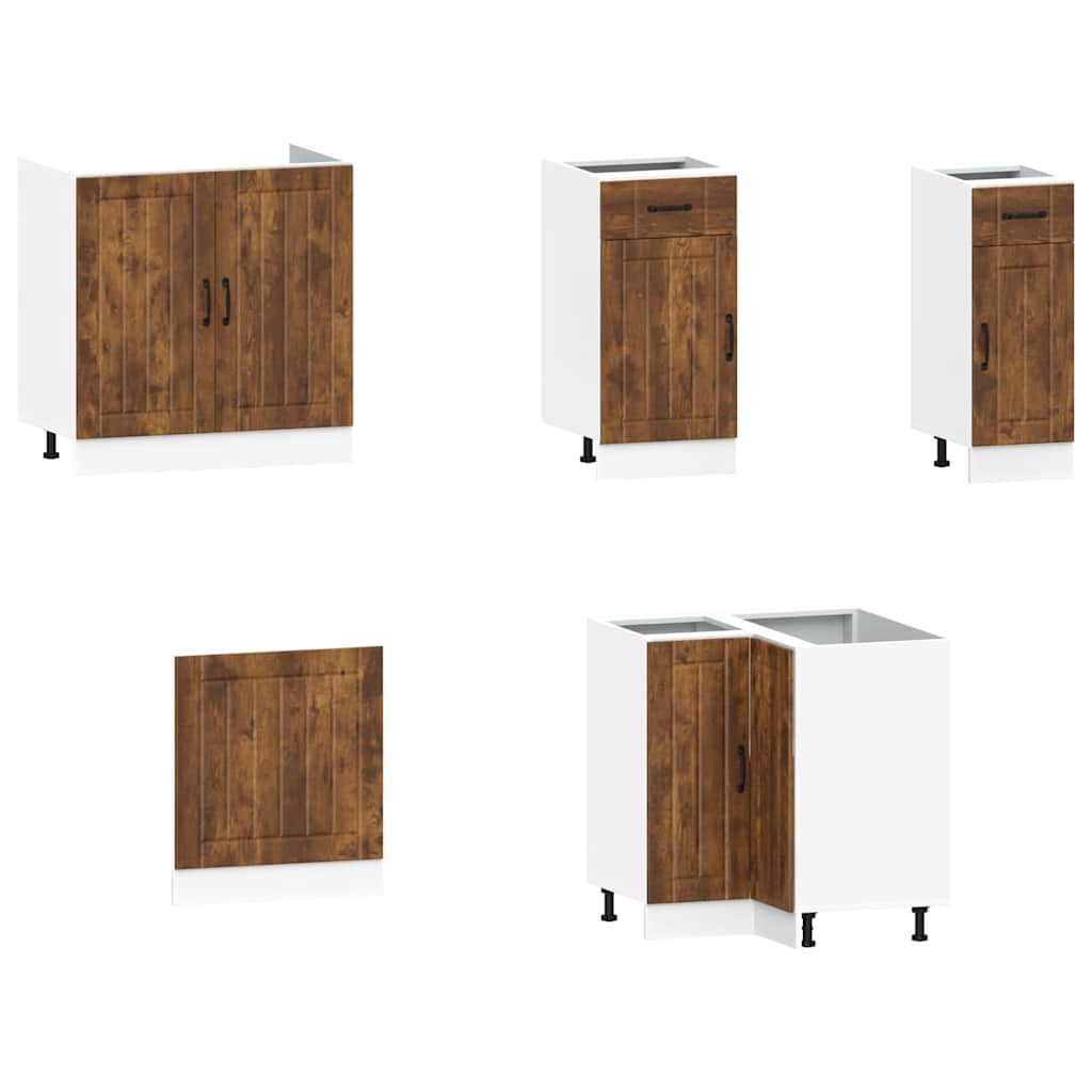 11-tlg. Küchenschrank-Set Lucca Weiß Holzwerkstoff