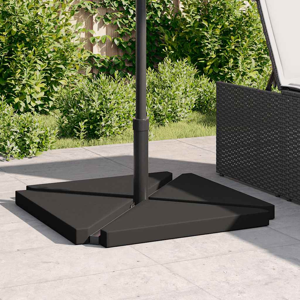 vidaXL 5-tlg. Sonnenschirmständer-Set Granit und Stahl