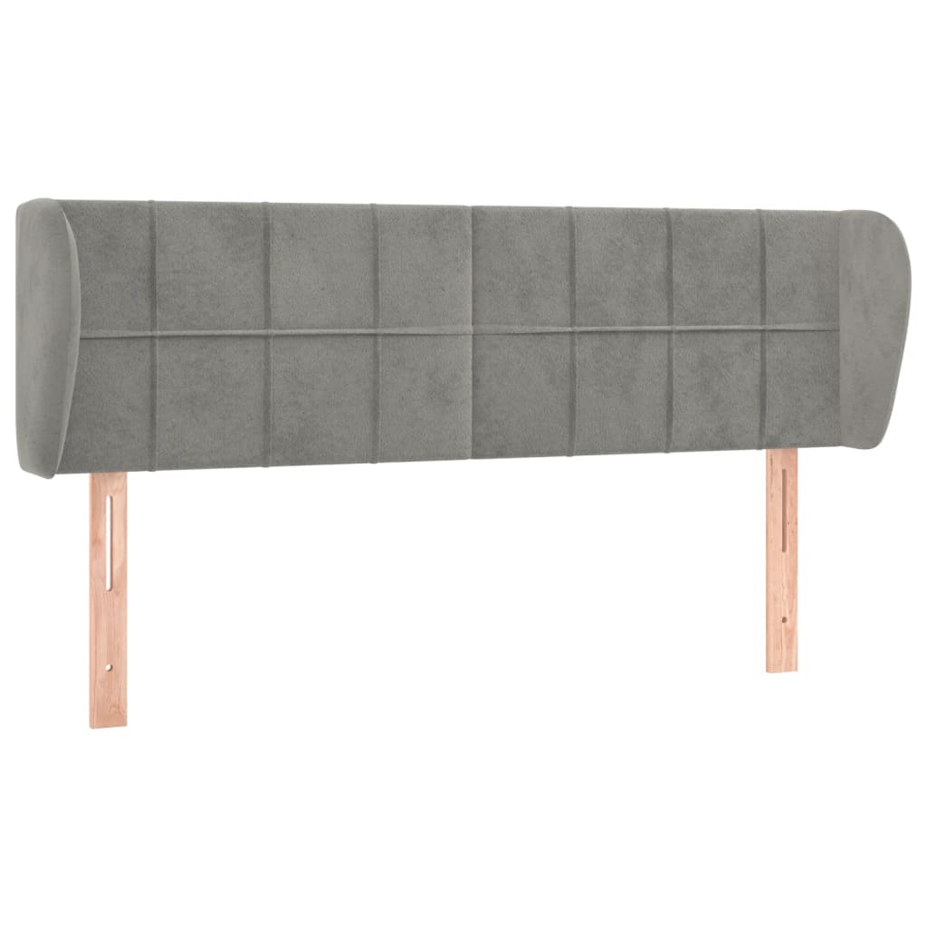 Kopfteil mit Ohren Dunkelblau 93x23x78/88 cm Samt