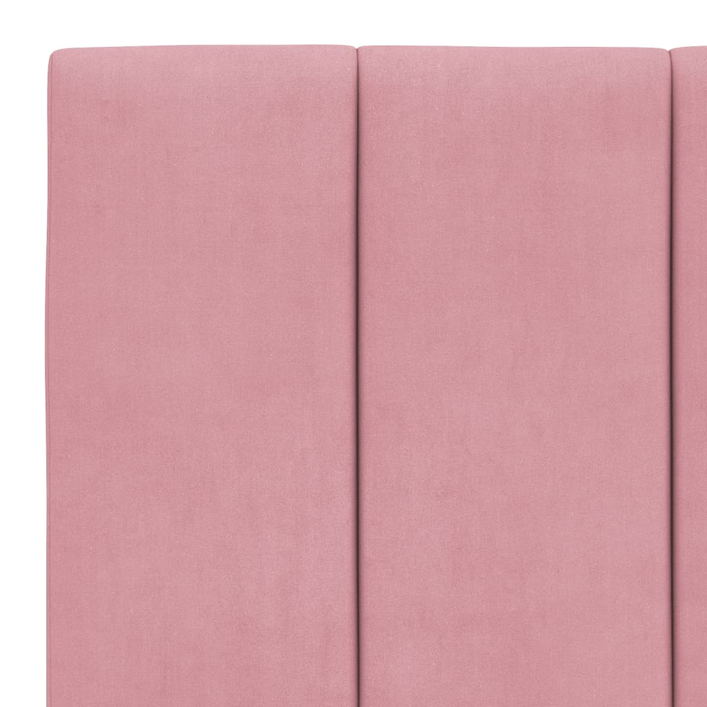 Bett mit Matratze "Hanko" Hellgrau 80x200 cm Samt