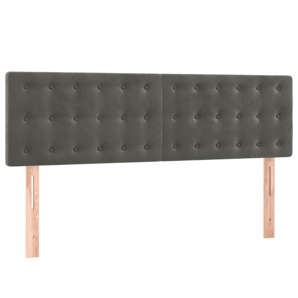 Kopfteil Hellgrau 80x5x118/128 cm Samt