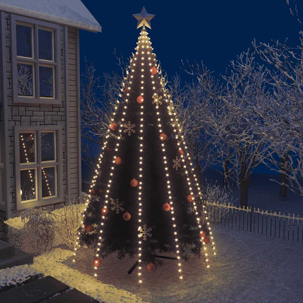 Weihnachtsbaum-Lichternetz mit 180 LEDs Kaltweiß 180 cm