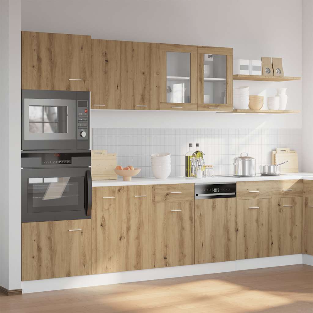 7-tlg. Küchenzeile Lyon Weiß Holzwerkstoff
