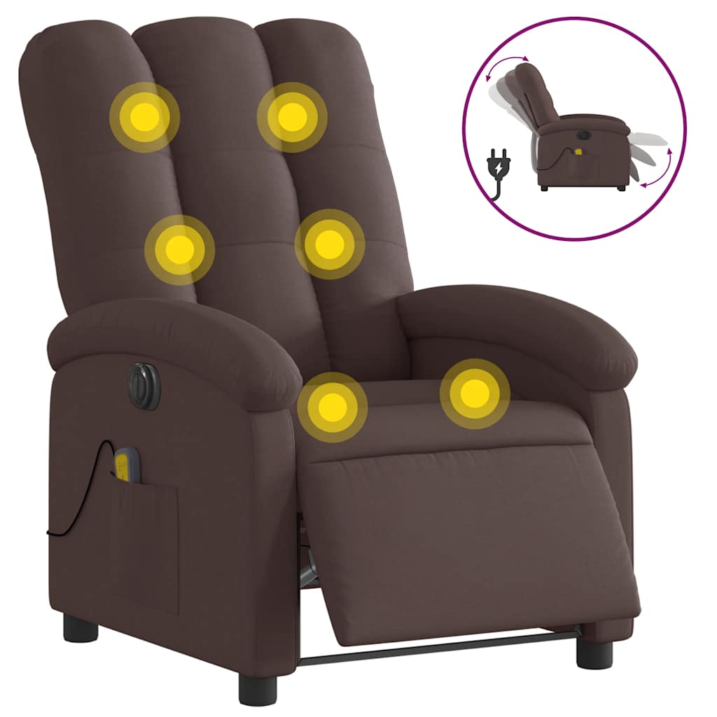 Relaxsessel Elektrisch Hellgrau Stoff