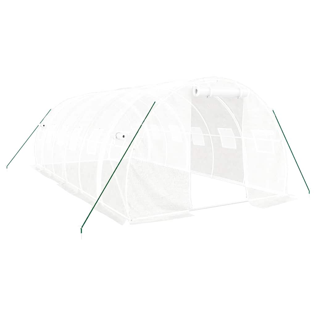 Gewächshaus mit Stahlrahmen Grün 48 m² 16x3x2 m