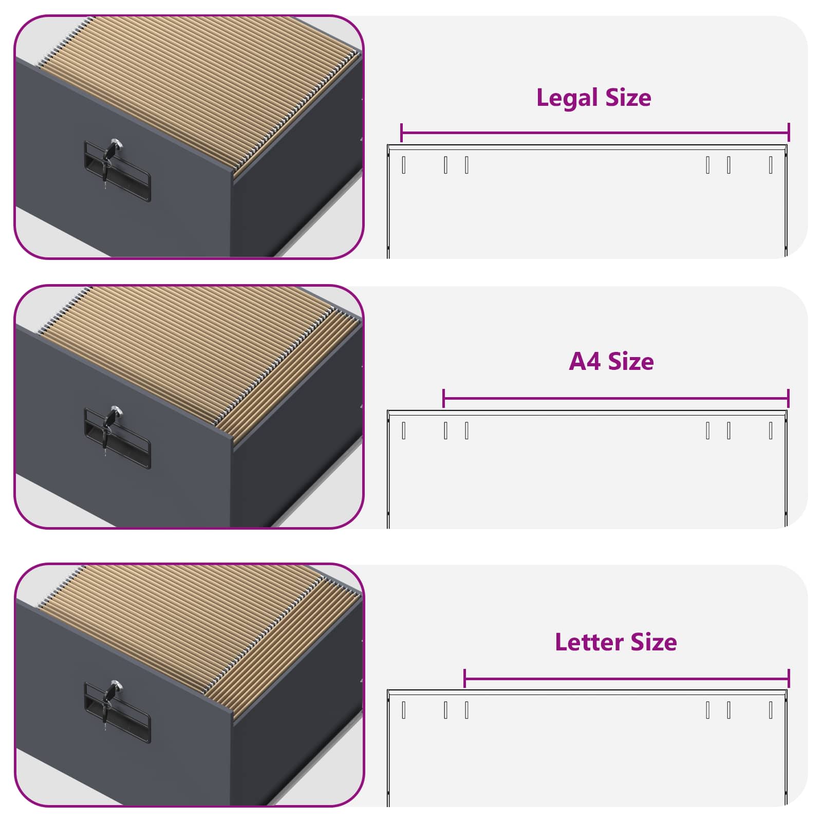Aktenschrank 2 pcs Schwarz 44 x 50 x 139 cm Kaltgewalzter Stahl