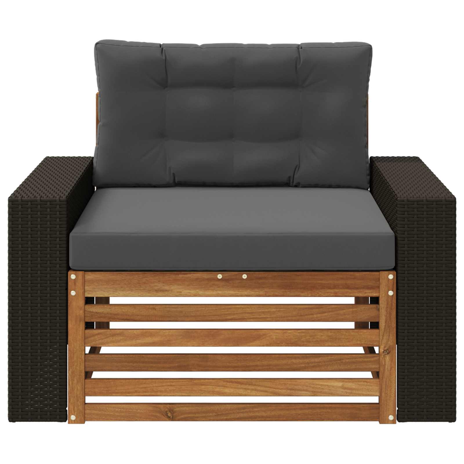 2 Stück Outdoor-Sofa Natur