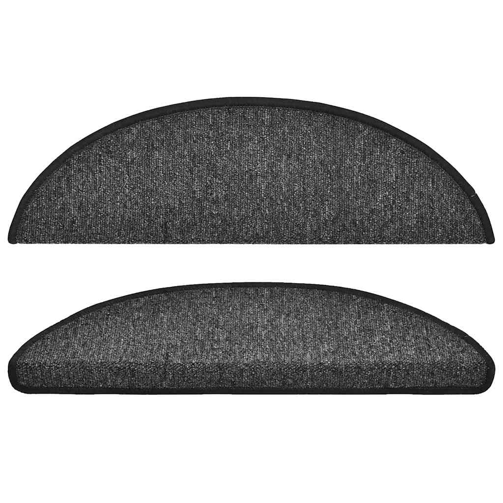 Stufenmatten 15 Stk. 56x17x3 cm Anthrazit Halbrund