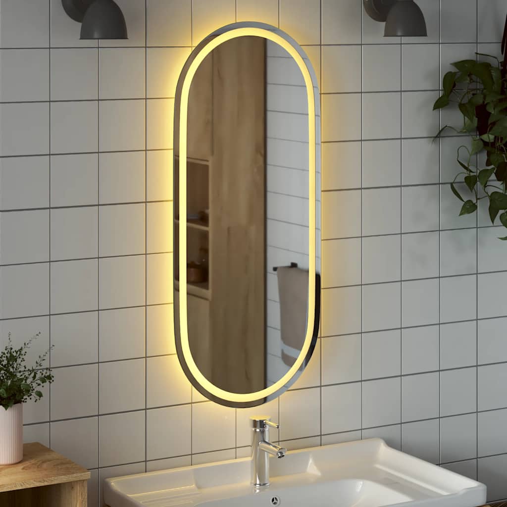 LED-Badspiegel 40x15 cm Oval