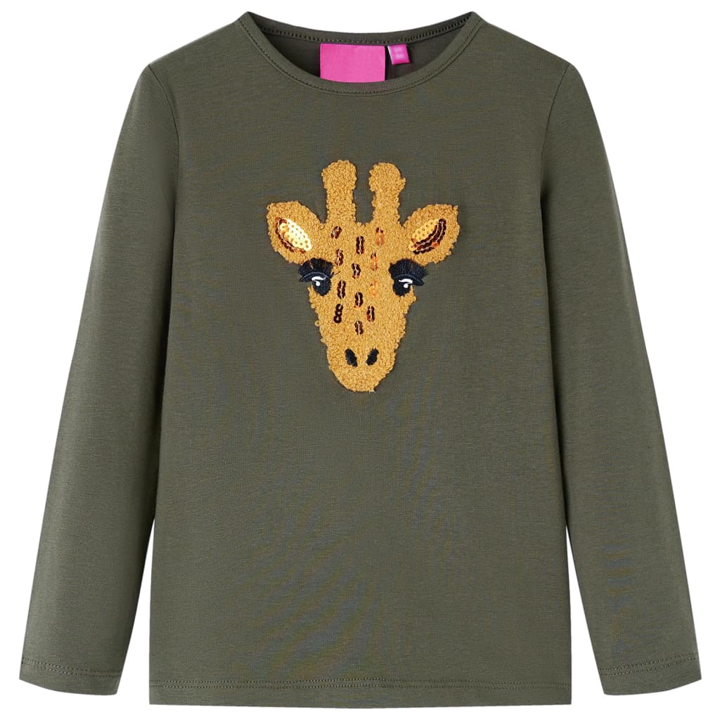 Kinder-Langarmshirt Dunkles Ocker 116