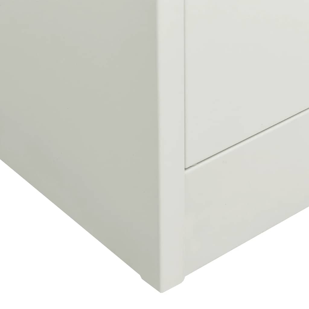 Büroschrank Weiß 90x40x180 cm Stahl
