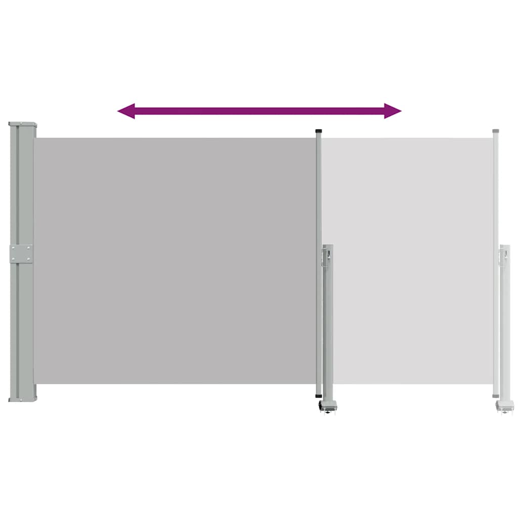 Seitenmarkise 60 x 300 cm 100% Polyester Eisen Stahl