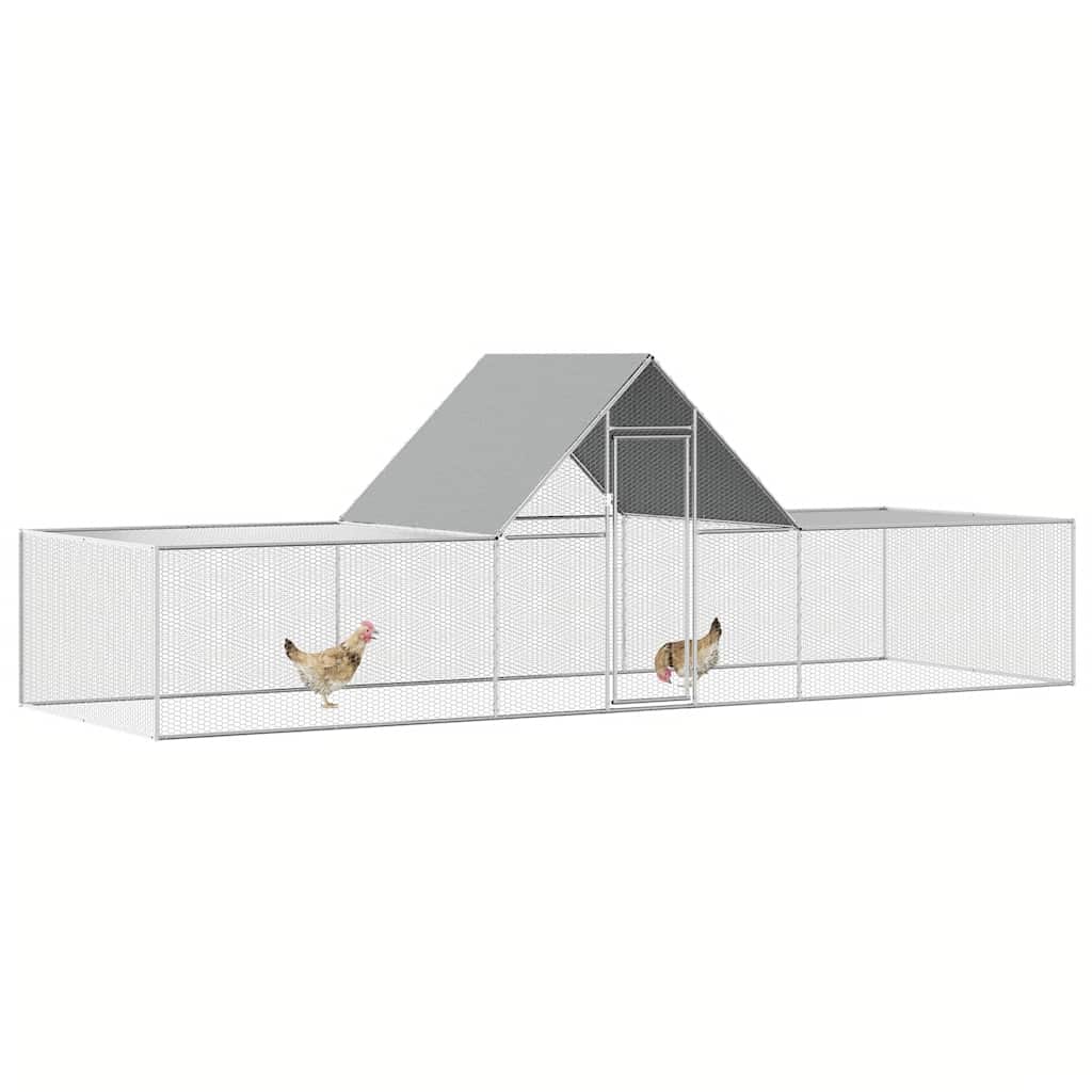 Hühnerstall 3x1x1,5 m Verzinkter Stahl