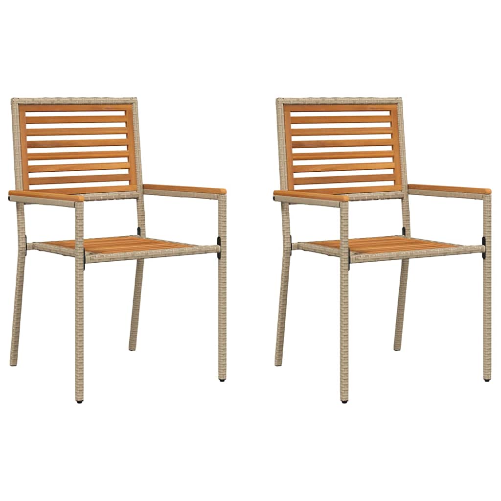 Garten Stapelstühle 4 pcs Braun und Schwarz 54 x 56 x 90 cm