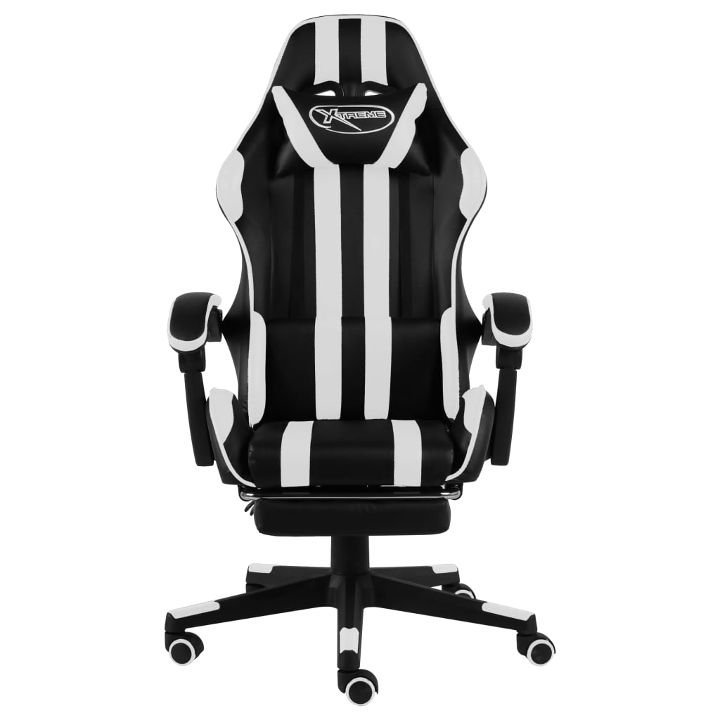 Gaming-Stuhl Schwarz und Blau Kunstleder