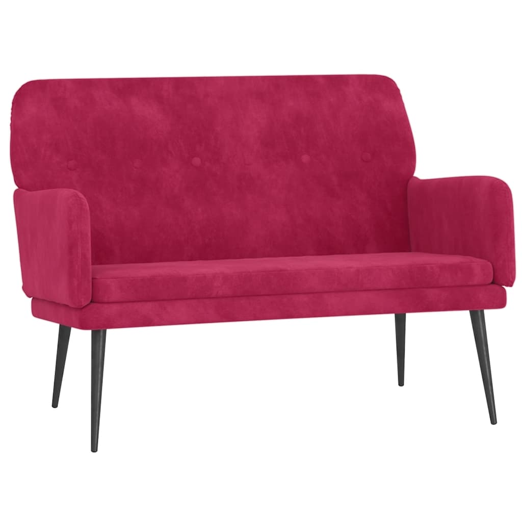 Sitzbank Schwarz 108x79x79 cm Samt