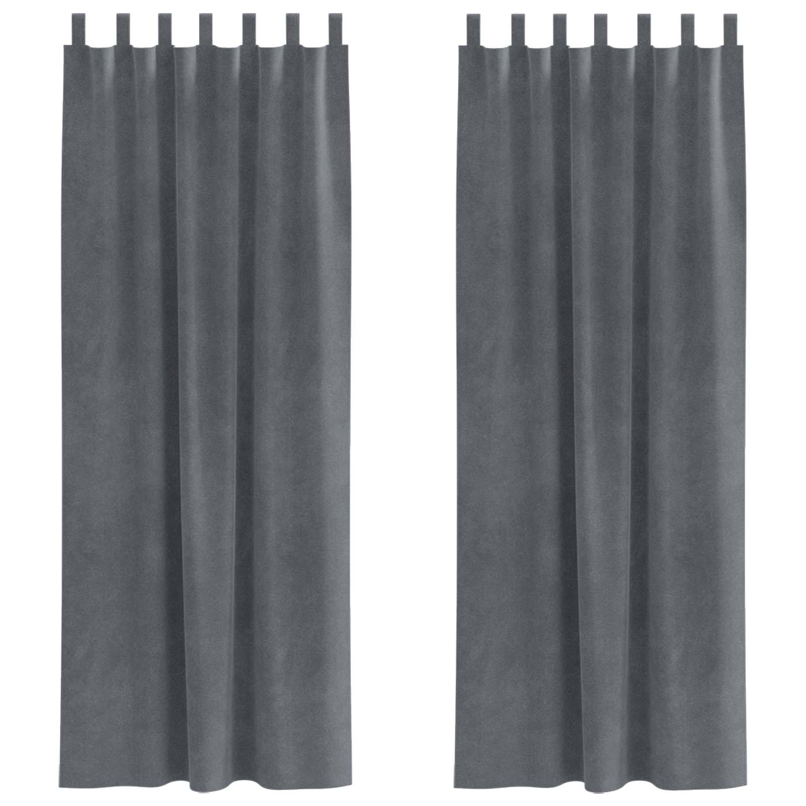 Verdunkelungsvorhänge 2 pcs Schwarz 140 x 140 cm Samt