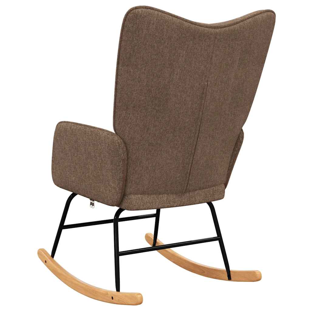 Schaukelstuhl Taupe Stoff