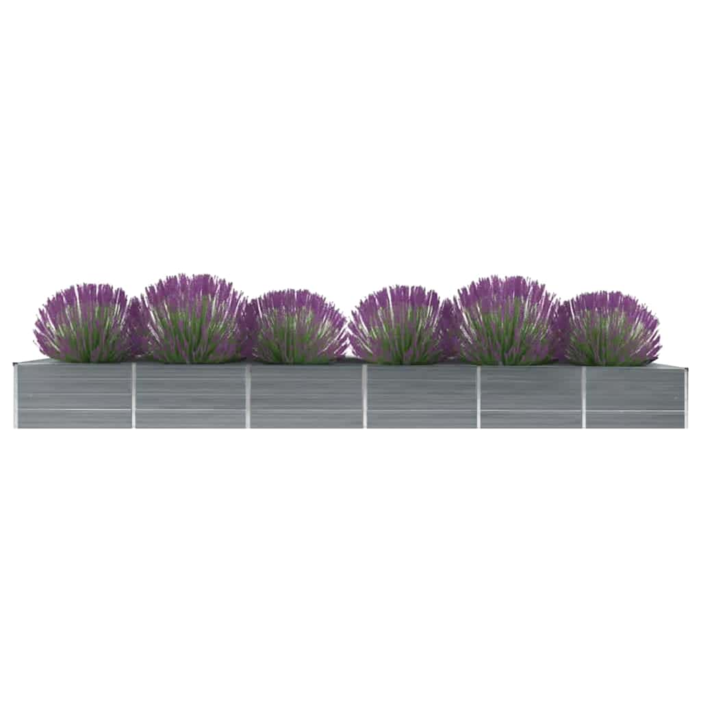 Hochbeet 160 x 80 x 77 cm Verzinkter Stahl Grau