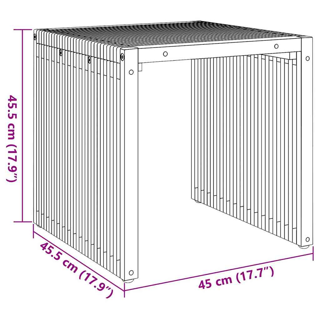 Garten-Beistelltisch 3 pcs Braun 33 x 44,5 x 51 cm