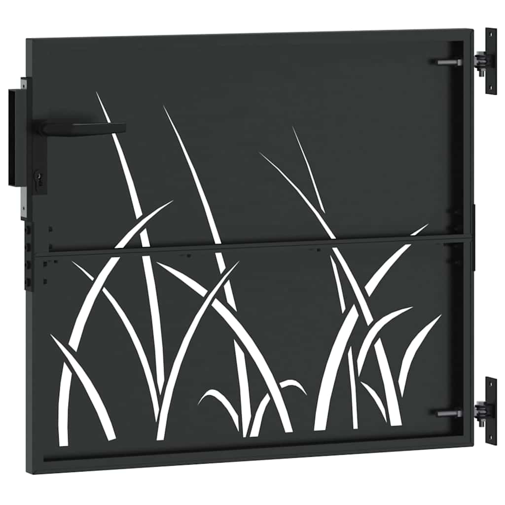 Gartentor 85x75 cm Cortenstahl Gras-Design