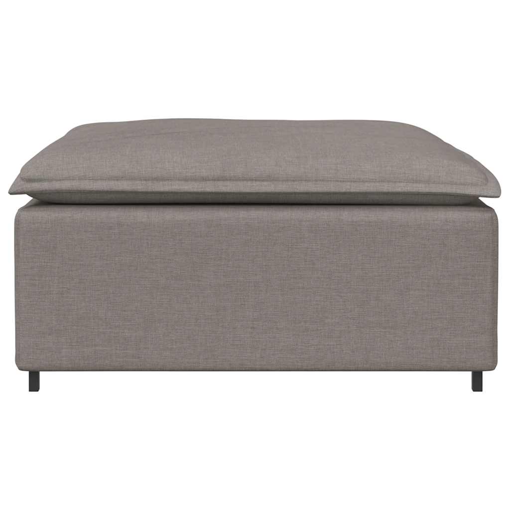 Modulares Sofa Endmodul mit Armlehne Kissen Hellgrau 100 cm