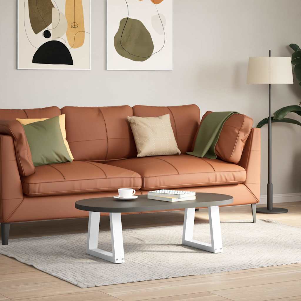 Couchtischbeine V-Form 2 Stück Schwarz 30x(30-31,3) cm Stahl