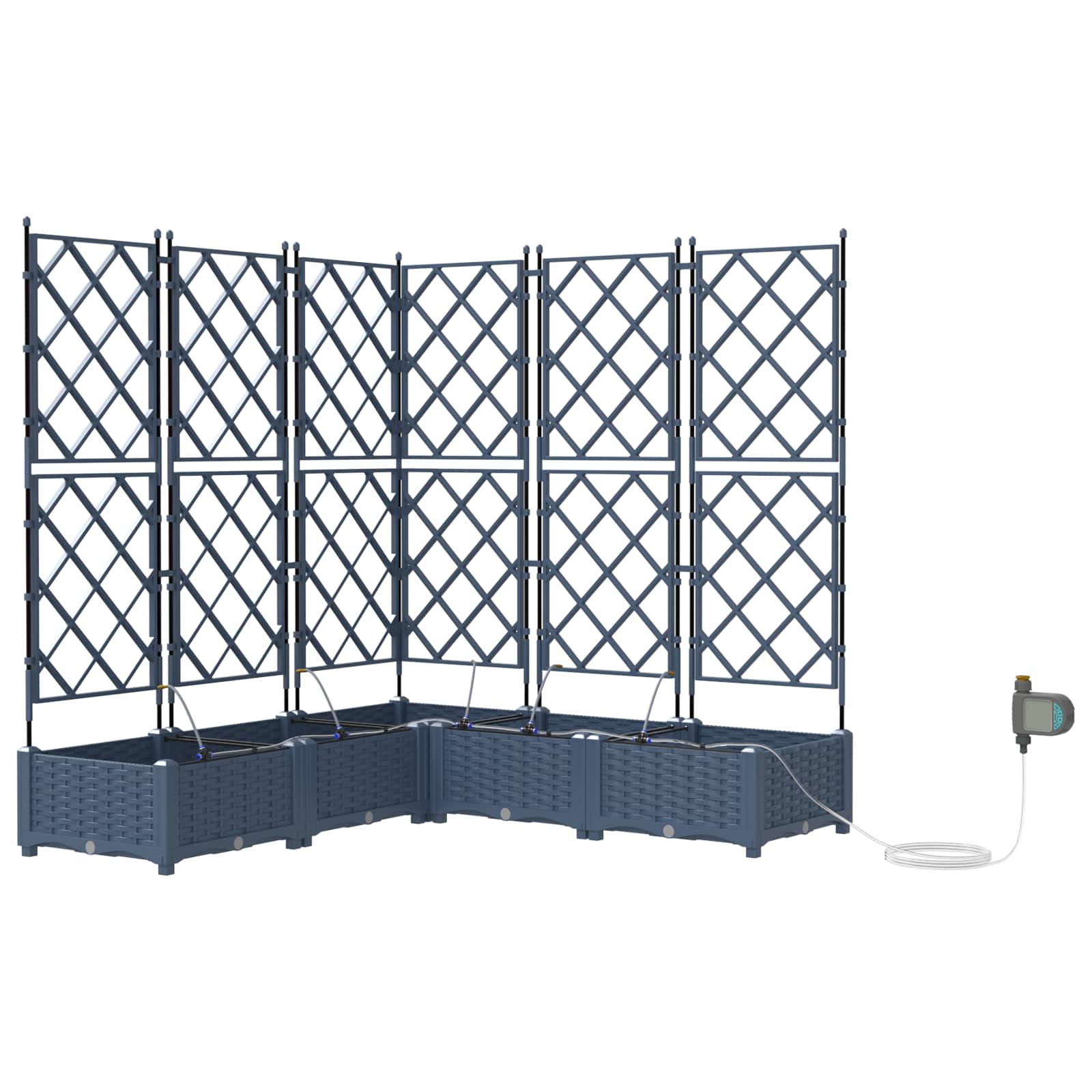 Garten-Pflanzgefäß 4 Stk. Braun 160 x 40 x 22 cm PP