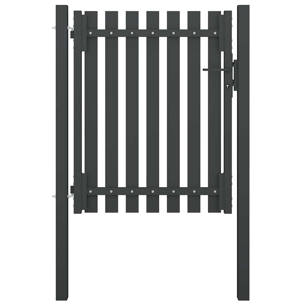 Gartentor aus Stahl 100 x 75 cm Anthrazit