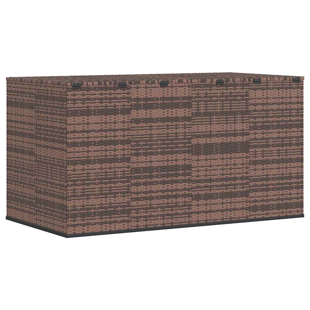 Garten-Kissenbox PE Rattan 100x49x103,5 cm Schwarz