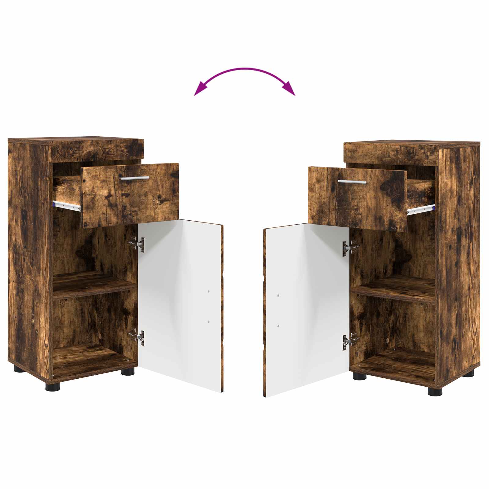 Badezimmermöbel-Set TULUM 2 pcs Weiß 60 x 34 x 63 cm