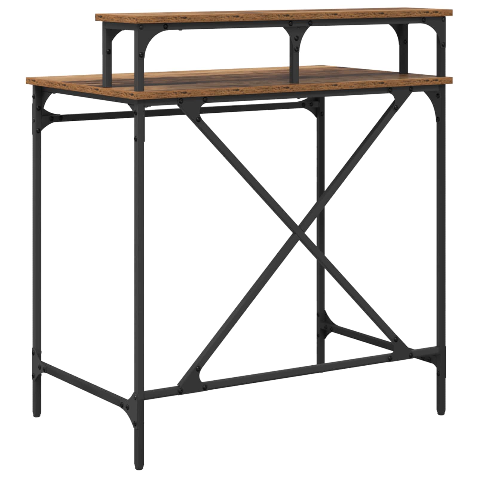Schreibtisch Sonoma-Eiche 100x50x90 cm Holzwerkstoff und Eisen