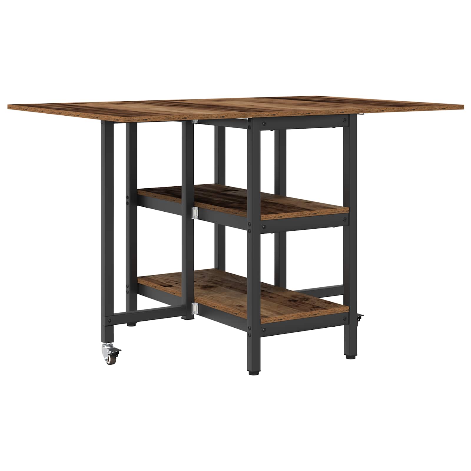 Esstisch 122 x 80 x 76,5 cm Holzwerkstoff Schwarze Eiche