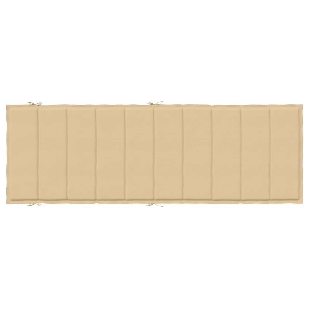 Sonnenliegen-Auflage Melange Anthrazit 186x58x4 cm Stoff