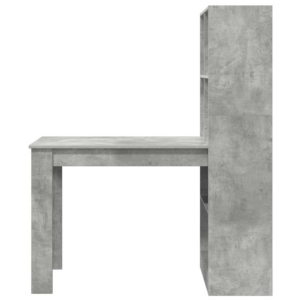 Schreibtisch mit Regal Schwarz Eichen-Optik 122 x 67 x 145 cm