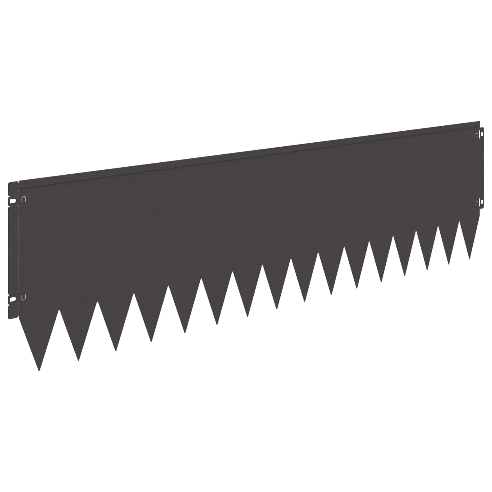Raseneinfassung 10 pcs 103 x 10 cm Stahl Schwarz