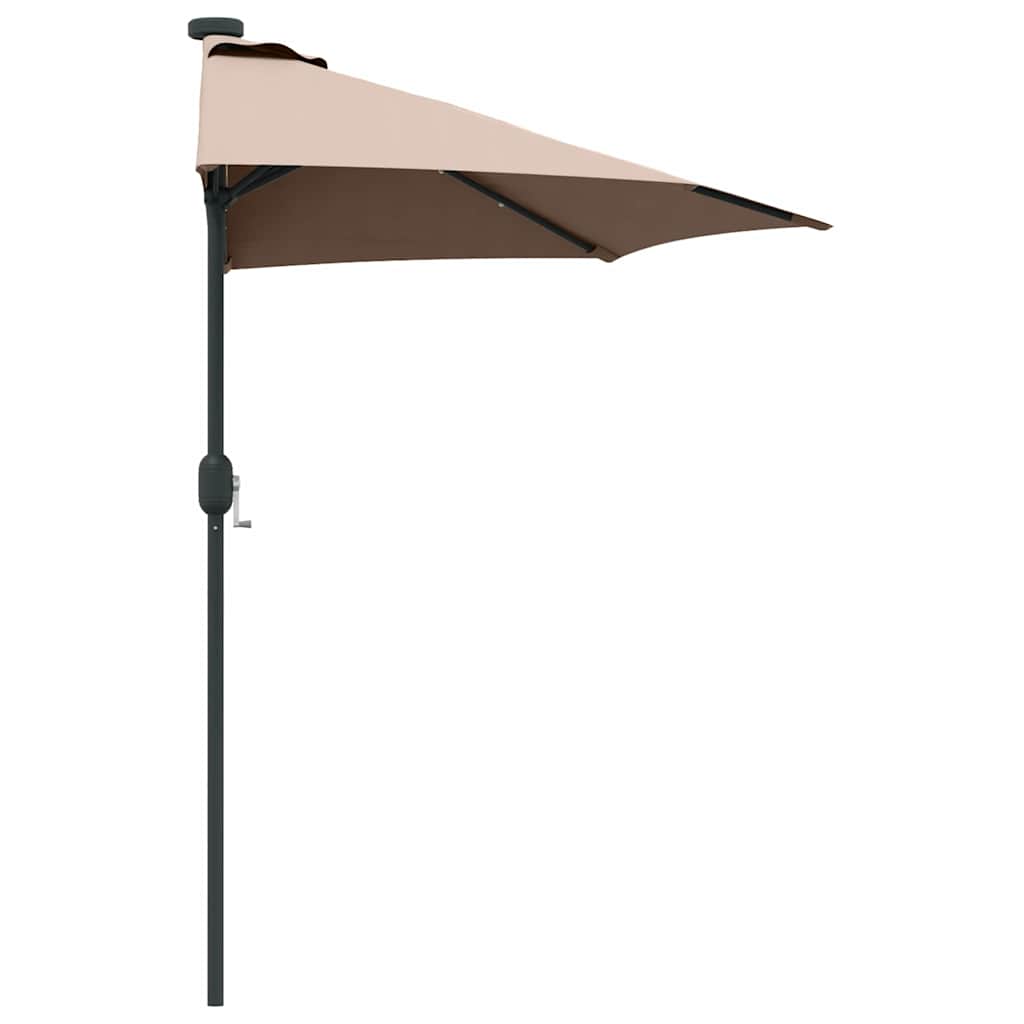 Garten-Sonnenschirm Sand 294 x 150 x 223 cm Polyester und Stahl