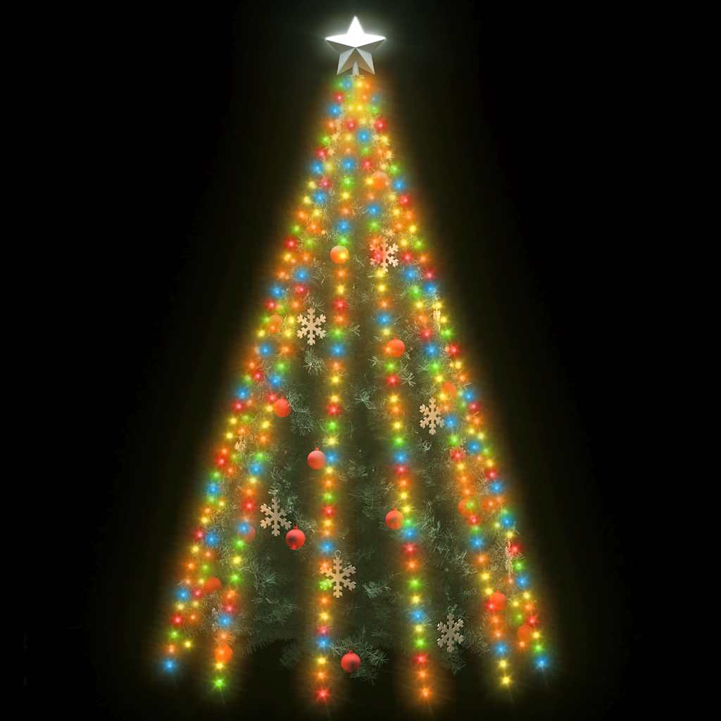 Weihnachtsbaum-Lichternetz mit 180 LEDs Kaltweiß 180 cm
