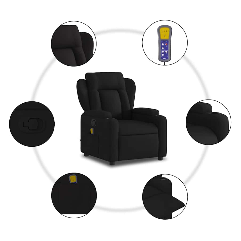 Massage-Relaxsessel, hellgrauer Stoff