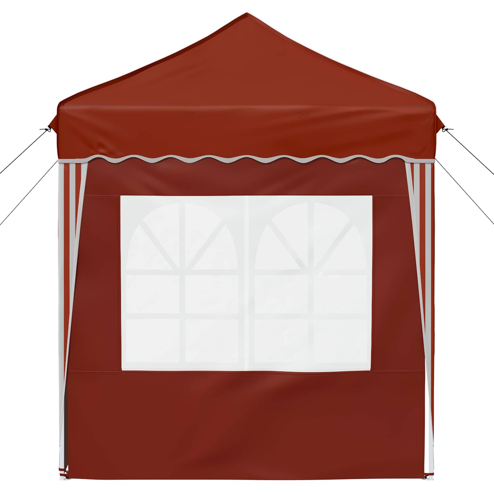 Pop-up Partyzelt 195 x 195 x 245 cm Creme Oxford-Stoff